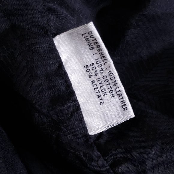 Vtg Luis Alvear "Brass Plum" Womens L Black Leather Bomber Jacket Full Zip Front - Picture 9 of 9